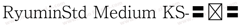 RyuminStd Medium KS字体转换